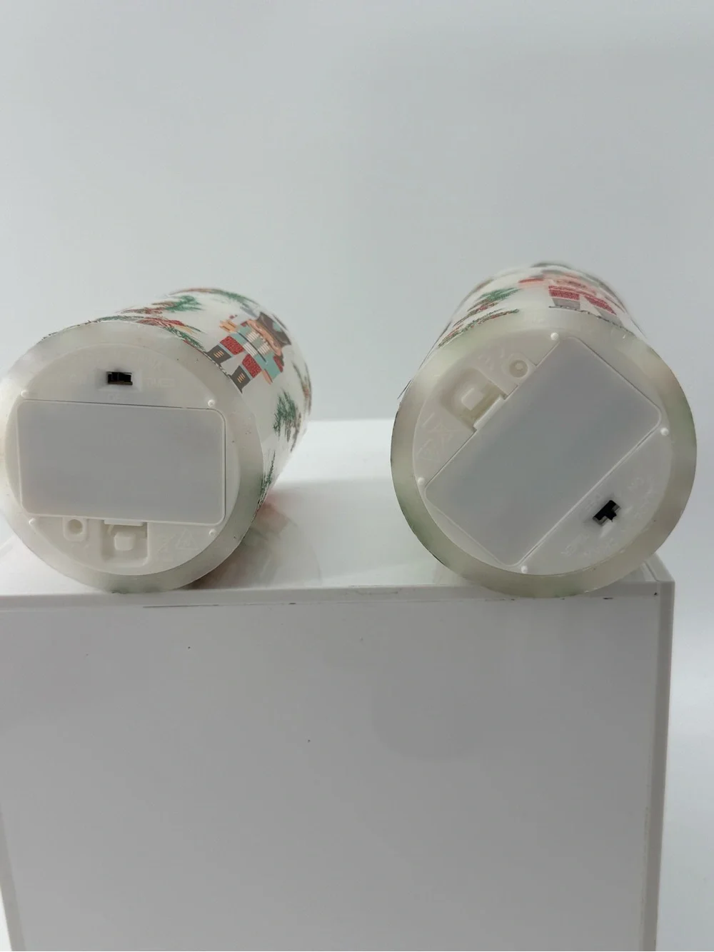 White Nutcracker LED Candle Set - Holiday Decorative Pillars